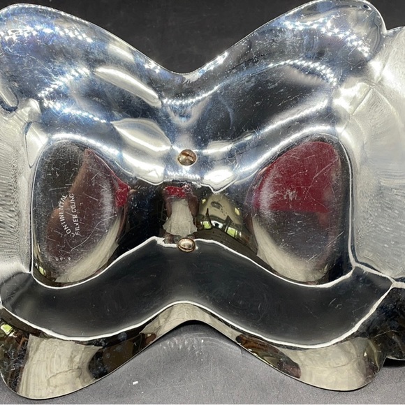 MCM Continental Chrome Candy Dish Red Handle - Picture 4 of 5